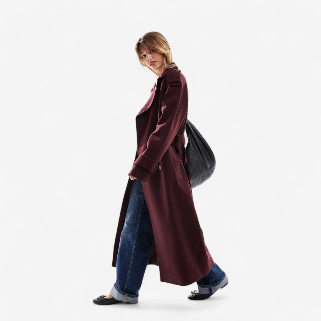 Lua | Burgundy Trenchcoat